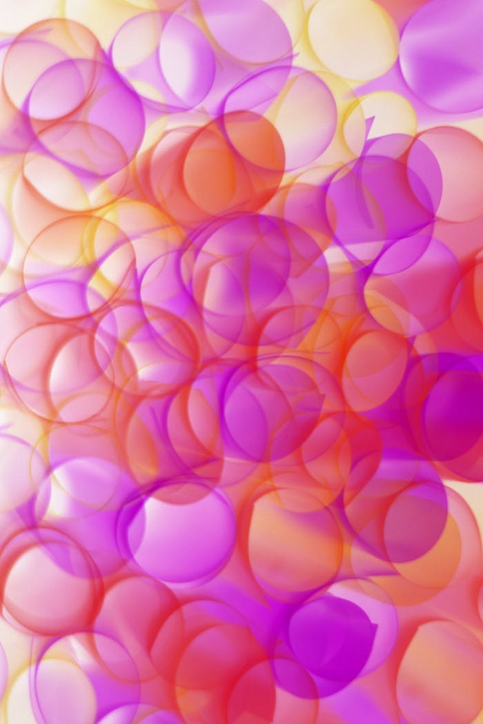Services A lively display of overlapping pink and orange circles creating a vivid abstract pattern.